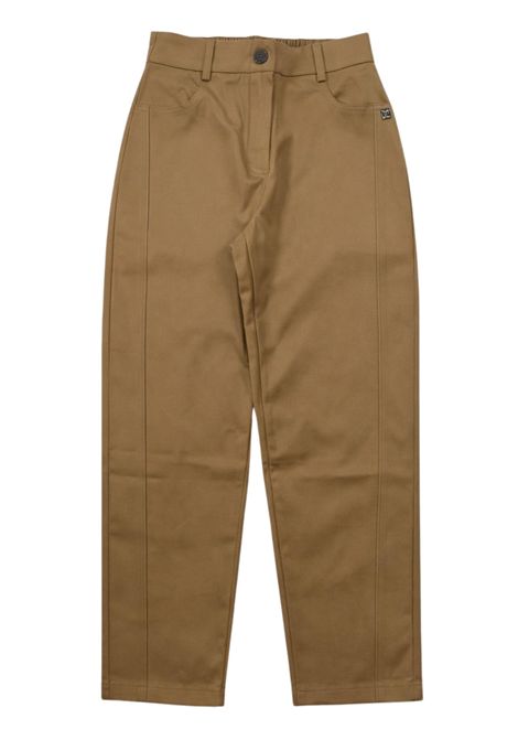 Pantalone bambina beige in cotone Manila Grace | M2914W25/SUBEIGE